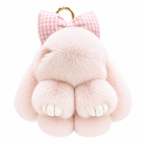 Fluffy Bunny Bag & Backpack Charm