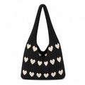 Knitted Heart Tote Bags
